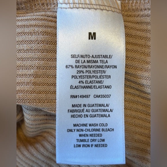 NWT Favorite Daughter Rib Bustier Top Medium Tan Ribbed Fabric Corset Style - Picture 8 of 8